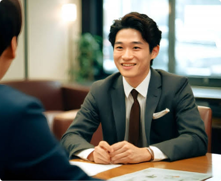 相談中の営業マン